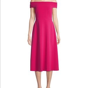 🦚Calvin Klein Hot  Pink Off-Shoulder Dress 4